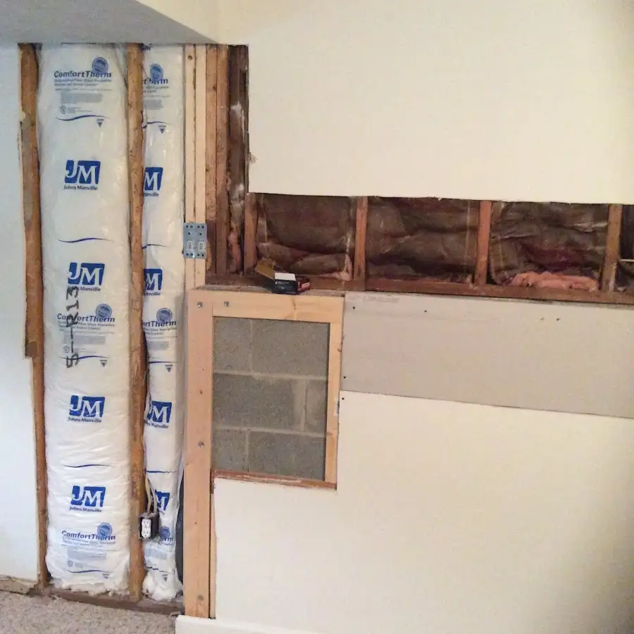 Wall insulation replacement during Structural Drying in Pepperell